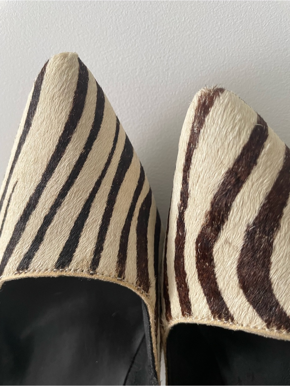 Steve Madden ‘Carmin’ Zebra Print Cow Fur Stiletto Heels - Size 7.5